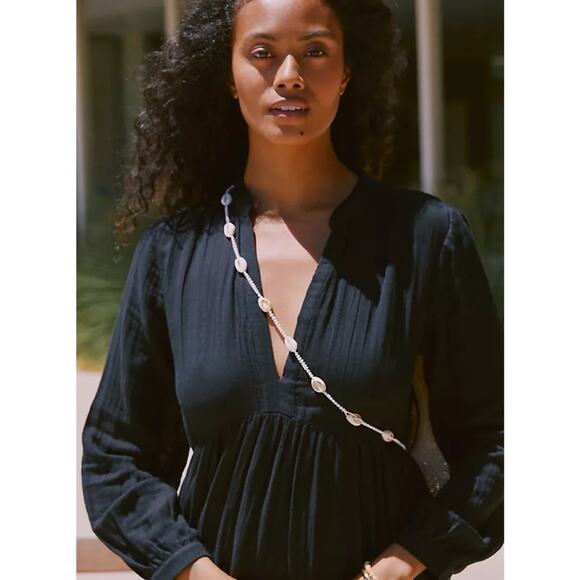 Anthropologie The Kallie Flowy Tunic Dress: Long-Sleeve Edition - Picture 3 of 7